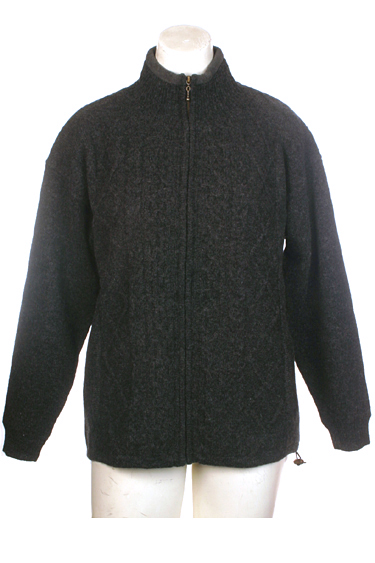 Senior Citizen Irish Aran Wool Sweater Lined Cable Knit Cardigan