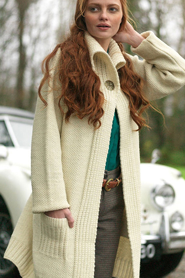 Carraig Donn Irish Aran Wool Sweater Womens Cable Knit One Button Long Cardigan