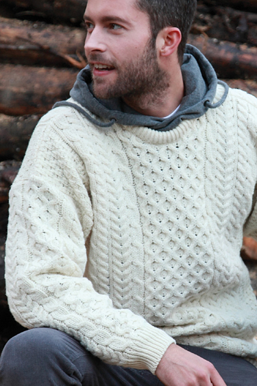 Irish traditional apparel worsted wool fall winter sweater