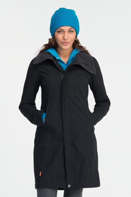 Icebreaker New Zealand Womens Merino Wool Over Hip Length Highline 3 Qtr Quarter Long Coat Jacket