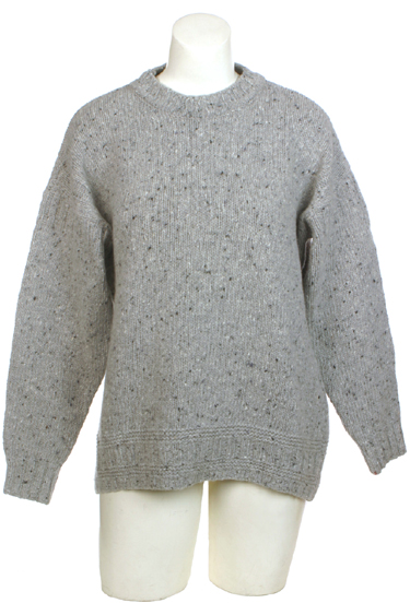 Ireland's Eye Mens Crewneck Wool Cashmere Guernsey Sweater
