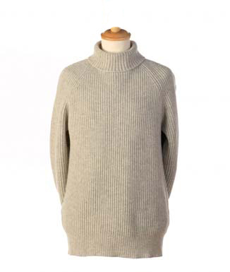Ireland s Eye Mens Wool and Cashmere Ribbed Turtleneck Sweater a523 Turtleneck Polo Jumper Submariner