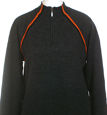 Mens Merino Wool Modern Zip Neck Winter Ski Sweater by Neve Designs