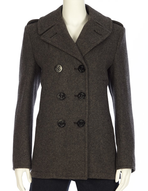 Women's Mid Length Double Breasted Wool Coat by Sterlingwear Of Boston