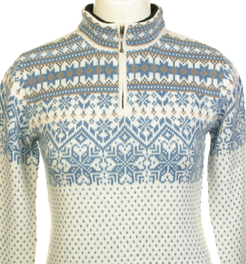 Alpaca Imports Nordic Style Zip Neck Sweater