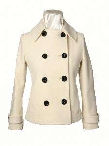 Women's Short Double Breasted Coat Military Inspired by Sterling Wear